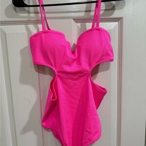 Aerie Bright Pink One-Piece Swimsuit/ never worn.